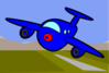 Big Blue Plane Clip Art